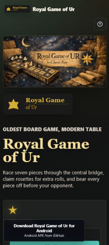 Screenshot of Royal Game of Ur